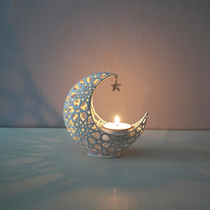 Decorazioni per il Ramadan, Bruciatore di Incenso a Forma di Luna e Stella in Ferro, Ornamento per Casa e Stanza, Accessori per Feste Islamiche - Product Image 4