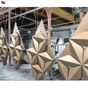 Panel de Revestimiento de Fachada Geométrico Abstracto de Fibra de Vidrio Moderno, Revestimiento Decorativo para Exteriores de Edificios, con Recubrimiento en Polvo - Product Image 1