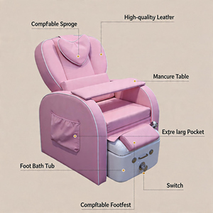 Modern Design Electric Portable Foot Massage Sofa Chair for Beauty Salon <b>Nail</b> Spa Durable Eyelash <b>Extension</b> Furniture Use - Product Image 4