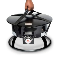 Brasero à gaz extérieur en acier inoxydable avec couvercle, chauffage au propane portable 1000W à allumage par impulsions, fourni par une usine moderne