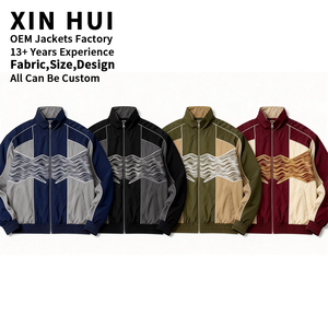 Chaqueta Deportiva Vintage XINHUI Personalizada para Hombre, Estilo Urbano, con Bordado y Parches, de Cuero PU Delgado para Invierno - Product Image 4