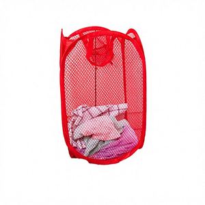 Hot Sale Home Housekeeping Breathable Lightweight Modern 30x50cm <b>Foldable</b> Mesh <b>Laundry</b> <b>Basket</b> for Washing Clothes Multi Colour - Product Image 3