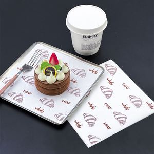 Custom Logo Biodegradable Baking PE Coated Wax Paper <b>Sheets</b> Greaseproof Recyclable for Food Grade Restaurants Sandwiches Cake - Product Image 1