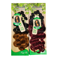 Extensions de cheveux synthétiques ondulés de qualité supérieure, 18/22 pouces, lots de mèches ondulées douces et naturelles, longues et ondulées