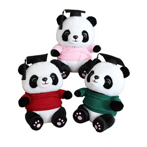 Peluche <span class=keywords><strong>Panda</strong></span> de la Saison des Diplômes, Ours <span class=keywords><strong>Docteur</strong></span> en Peluche, Cadeau de Remise de Diplôme Personnalisable avec Impression du Logo Scolaire en Polyester - Product Image 1