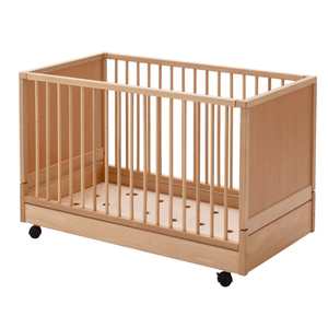 Cuna de bebé de madera maciza respetuosa con el medio ambiente para jardín de infantes, cama individual móvil de descanso para siesta para niños - Product Image 3