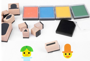 Drôle DIY Dessin Forme Jouet Éducatif Maternelle <span class=keywords><strong>Montessori</strong></span> Coloré <span class=keywords><strong>Timbres</strong></span> en Bois pour Enfants Cadeau - Product Image 3