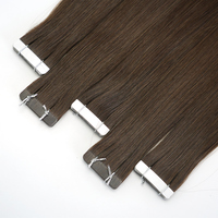 Extensions à bandes adhésives en cheveux humains, double épaisseur, vierges russes, avec trame invisible, pour la vente en gros, fournisseurs d'extensions de cheveux naturels
