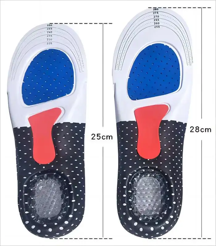 Plantillas elásticas de EVA para zapatos deportivos con amortiguación de gel TPE para proteger el talón y aliviar la fascitis plantar