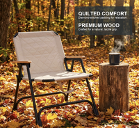 Chaise de camping pliable en acier à haute teneur en carbone, portable, pour extérieur, plage, pique-nique, pêche, avec porte-gobelet et sac de transport – Vente en gros