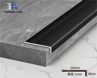 Profilé d'angle antidérapant en alliage d'aluminium moderne pour escalier, bordure de marche, protection d'angle de carrelage à angle droit pour escalier d'hôpital