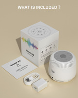 Machine à bruit blanc OEM d'usine pour le sommeil, 24 sons naturels, veilleuse 9 couleurs, minuterie automatique, aide au sommeil pour bébés et adultes, CE FCC