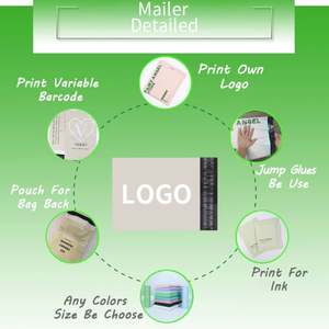 Bolsa de Envío Exprés con Logotipo Personalizado Esmerilado, Bolsa de Embalaje Ecológica Compostable para Ropa, Bolsa de Correo de Polietileno para Negocios - Product Image 5