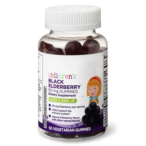 OEM/ODM प्रतिरक्षा बूस्टर की खुराक के लिए विटामिन सी और जस्ता Elderberry चिपचिपा स्वास्थ्य