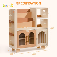 Armoire en bois moderne pour enfants avec 6 compartiments de rangement, organisateur de jouets pour chambre à coucher