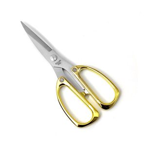 Ciseaux de cuisine en acier inoxydable, tête droite, or et argent, robustes, pour usage domestique, outil de coupe multifonctionnel - Product Image 5