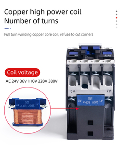 CJX2-2501 tipi di contattore magnetico ac 3 fase bobina 380V 440V <span class=keywords><strong>4</strong></span> fase - Product Image 4