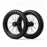 Juego de Ruedas Tubeless CNC Plateadas Supermoto de 17 Pulgadas para Sur-Ron X260 Light Bee, 1.60x17 2.15x17
