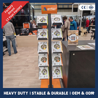 Présentoir de revues multi-niveaux sur pied en métal, personnalisé par l'usine OEM, pour brochures et expositions