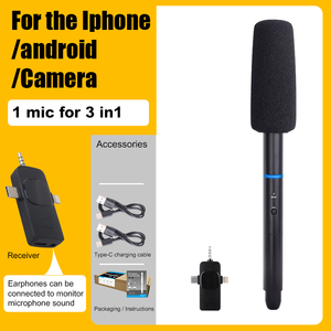 <b>Wireless</b> Interview <b>Microphone</b> Mobile SLR Camera Dedicated to NewsReporters Outdoor Street Noise Cancelling Cordless <b>Microphone</b> - Product Image 2