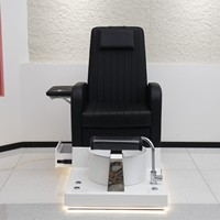 Nouveau fauteuil de pédicure pour salon de manucure, avec spa pour les pieds réglable et système de jets sans tuyauterie pour le lavage et le trempage des pieds