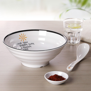 Bol blanc mélamine vaisselle en plastique ronde style moderne nouilles Restaurant mariage maison hôtel fête - Product Image 4