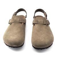 Koleksi Fashion Tokyo Sandal Kasual Nyaman Berbahan Kulit Sapi Asli Suede dengan Sol Gabus, Bantalan Empuk, Penyangga Lengkung Kaki, dan Tali Pergelangan Kaki