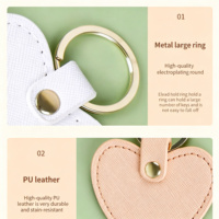 Tanglan Fashion Creatief Schattig Hart Saffiano PU Leder Sleutelhanger Kwast Gepersonaliseerde Metalen Sleutelring Tas Hangende Ornament