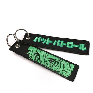 Portachiavi Personalizzati OEM con Logo Anime, Ricamo su Entrambi i Lati con Tessuto Intrecciato, Stili Cartoon e Floreali - Product Image 6