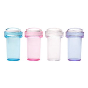 Tampons à ongles en silicone transparent multicolores de 2,3 cm, outil de transfert pour <span class=keywords><strong>manucure</strong></span> française <span class=keywords><strong>avec</strong></span> racloir, vente en gros pour salons de <span class=keywords><strong>manucure</strong></span> - Product Image 1