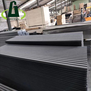 Les panneaux en bois de barrière de mur de latte acoustique de feutre de polyester de tissu d'Eco ont mené le panneau acoustique noir 2 pouces - Product Image 6