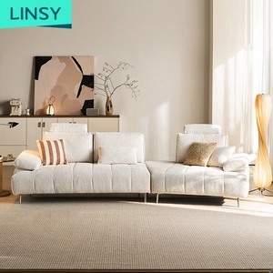 Divano Bianco Minimalista di Lusso a 3 Posti con Design Ergonomico e Poggiatesta Regolabile BS803-A - Product Image 1