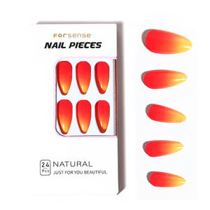 Forsense 24 pièces <span class=keywords><strong>bonne</strong></span> qualité doigt <span class=keywords><strong>faux</strong></span> <span class=keywords><strong>ongles</strong></span> prix de gros dégradé ombre courte presse sur les <span class=keywords><strong>ongles</strong></span> stiletto <span class=keywords><strong>faux</strong></span> <span class=keywords><strong>ongles</strong></span> amande - Product Image 5