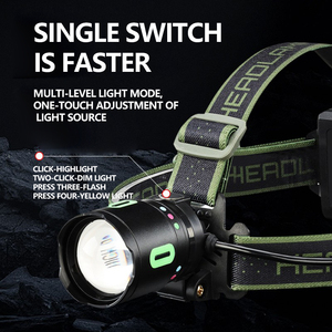 Lampe frontale JF White Laser haute luminosité, forte puissance, longue portée, à <span class=keywords><strong>induction</strong></span>, pour l'extérieur, la conduite nocturne et la pêche - Product Image 3