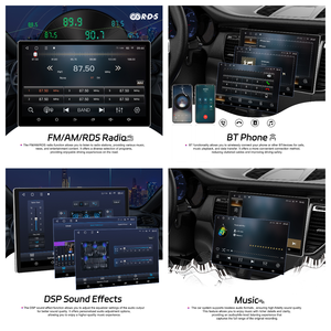 Podofo 13 pouces TS18 Android autoradio 8 cœurs 4 + 64G universel voiture stéréo sans fil Carplay Wifi DSP GPS FM/AM/RDS <span class=keywords><strong>Radio</strong></span> Para Auto - Product Image 4