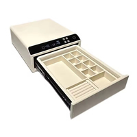 Mini coffre-fort en cuir à empreinte digitale et mot de passe, haute sécurité, ignifuge, avec déverrouillage intelligent, pour tiroir de placard