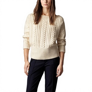 Suéter de Invierno de Alta Calidad Personalizable para Mujer, Manga Larga, Casual, 100% Algodón, Patrón 3D, 300 GSM, Cuello Alto, BD - Product Image 5