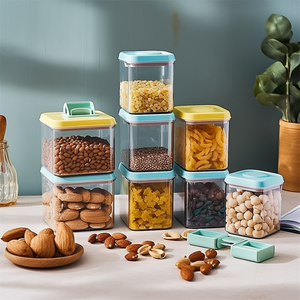 Trong Suốt Tủ Lạnh <span class=keywords><strong>Container</strong></span> Nhà Bếp Thực Phẩm Tổ Chức Hộp <span class=keywords><strong>Container</strong></span> Set Với Nắp Nhỏ Rõ Ràng Nhựa Lưu Trữ Hộp - Product Image 3