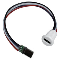 Base de charge et de transmission de données USB-C 4P à injection de colle, soudage par pression directe, port de charge