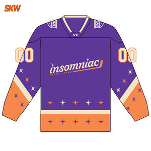 قميص هوكي الجليد مخصص بتصميم مطبوع بالتسامي، متين ومقاوم للتآكل، قماش ثقيل، تصميم فضفاض للملابس الرياضية - Product Image 2