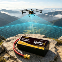 Batterie semi-solide pour drone UAV 400Wh/kg 30Ah 33Ah 39Ah, cellule lithium en pochette 6S 8S 12S 14S pour drone de transport lourd et agricole
