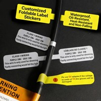 Étiquettes/Autocollants d'avertissement personnalisés en PVC autocollants pour cordons d'alimentation et faisceaux de câbles - Durables et amovibles