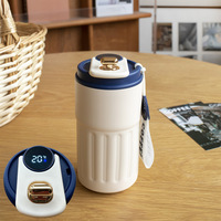 Tasse à café thermique à affichage de température LED personnalisée Tasse à café de voyage intelligente isolée en acier inoxydable à double paroi