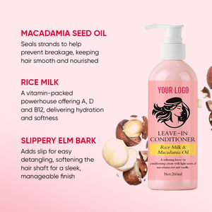 Après-shampoing personnalisé Curl Love Moisture Milk avec <span class=keywords><strong>lait</strong></span> <span class=keywords><strong>de</strong></span> <span class=keywords><strong>riz</strong></span> et huile <span class=keywords><strong>de</strong></span> macadamia pour adoucir, lisser et démêler les cheveux bouclés - Product Image 4