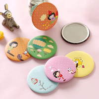 Miroir de poche simple face en fer blanc, petit miroir pour étudiant, miroir publicitaire promotionnel, motif personnalisé, haute définition
