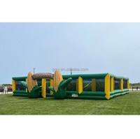 Jeux de plein air labyrinthe hanté maison rebondissante puzzle labyrinthe de maïs gonflable avec ventilateur pour location de fêtes d'enfants