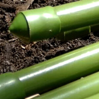 Serre miniature de jardinage en acier avec cerceaux en acier recouverts de plastique pour le soutien des plantes, tunnel de culture