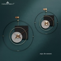 Jam Dinding Dekorasi Seni Logam Desain DIY Noridongsan, Dial Kayu Modern, Jam Logam Minimalis, Seni 3D Mewah, Jam Sederhana