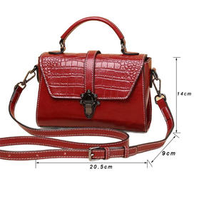 Sac à bandoulière pour femme en cuir motif crocodile haut de gamme, sac à main décontracté en cuir de vachette, sac cosmétique tendance pour filles - Product Image 6