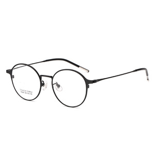 Dernières lunettes correctrices unisexes ultra légères en titane motif solide visage diamant anti-lumière bleue 98640 noir or argent - Product Image 5